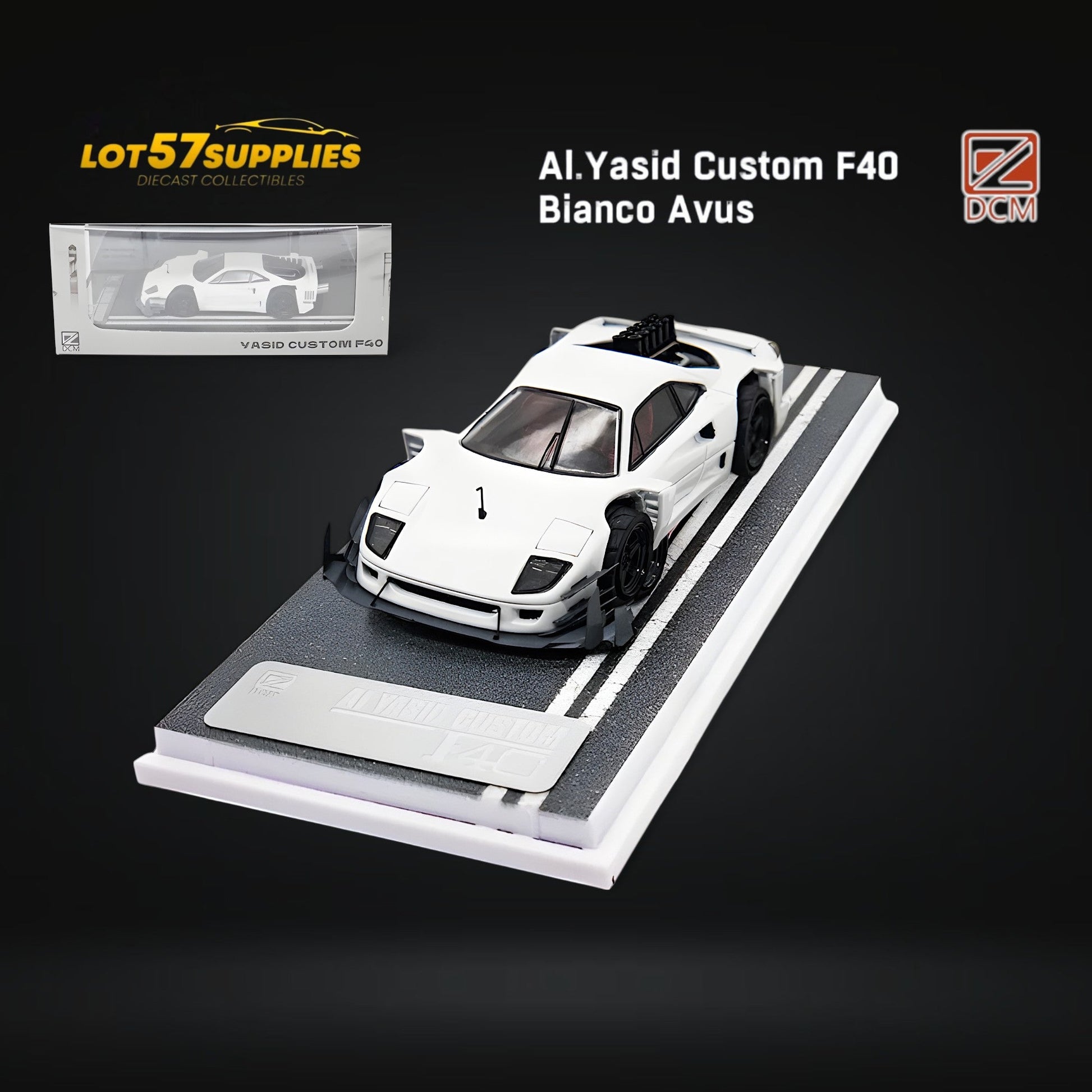 DCM Modified Ferrari F40 AI Yasid in White 1:64