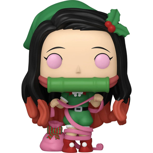 Demon Slayer Nezuko Kamado (Holiday) Funko Pop! Vinyl Figure Plus #2033 - Collectors World Toys Hover Image