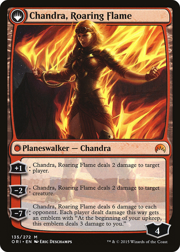 Chandra, Fire of Kaladesh // Chandra, Roaring Flame (LIST-ORI-135) - The List: (originpwdfc)