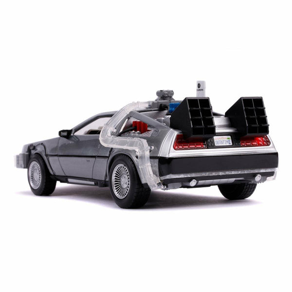 Jada Toys - Back to the Future Part II die-cast 1:24 scale "Hollywood Rides" light-up DeLorean Time Machine