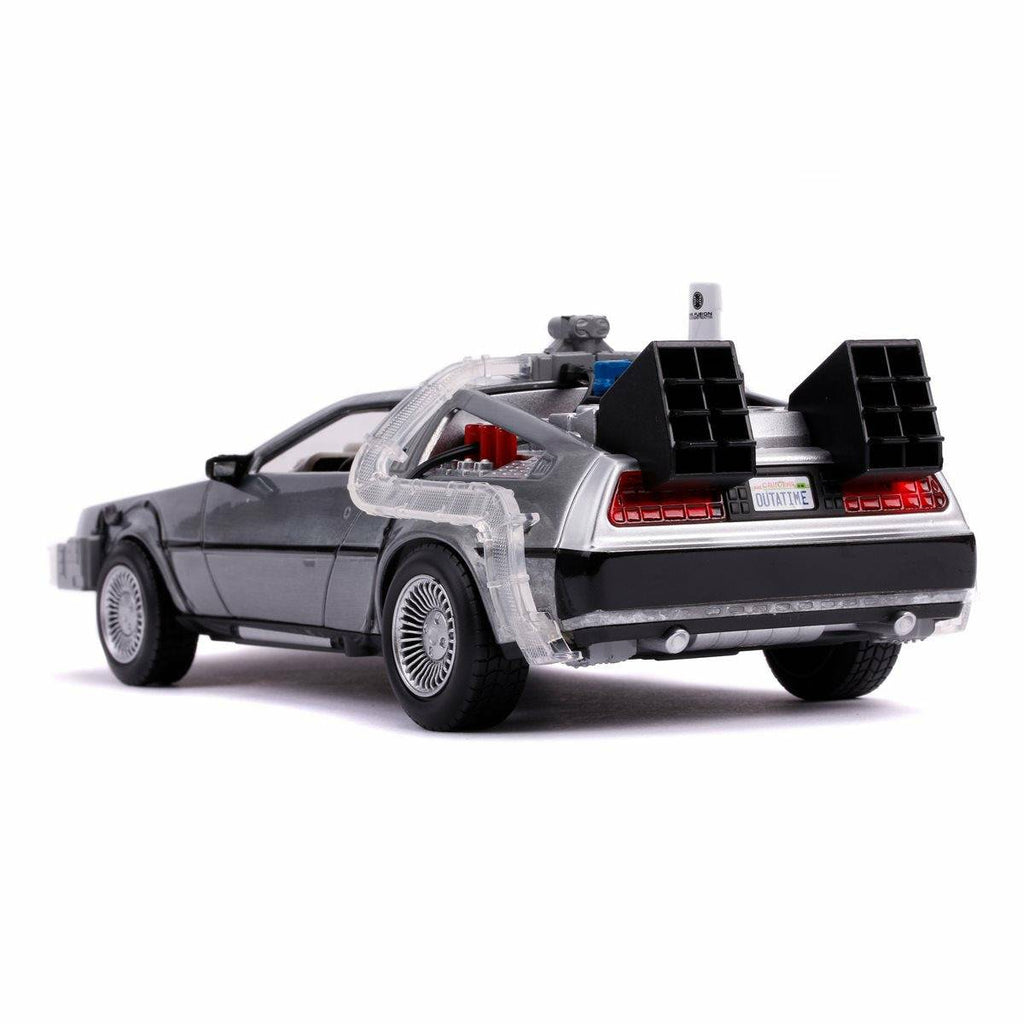 Jada Toys - Back to the Future Part II die-cast 1:24 scale "Hollywood Rides" light-up DeLorean Time Machine