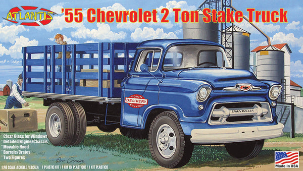 1:48 1955 Chevrolet 2 Ton Stake Truck Plastic Model Kit