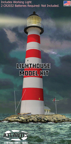 1:160 Lighthouse with Working Light and Diorama Base (Batteries Required, Not Included)