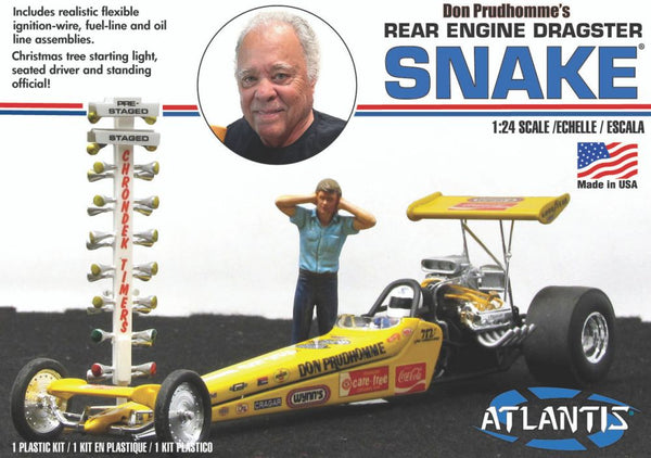 1:24 Don the Snake Prudhomme's Rear Engine Dragster with Christmas Tree Starting Light Plastic Model