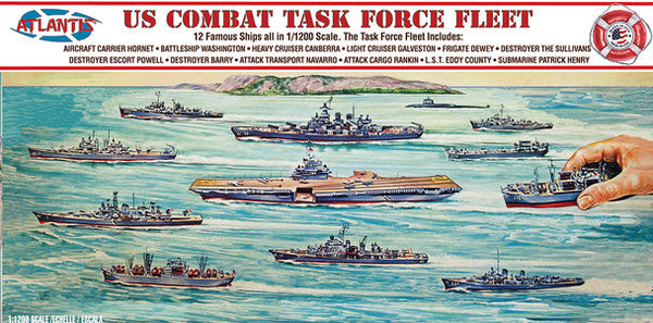 1:1200 US Combat Task Force Fleet (12 Famous Ships) Plastic Model Kit