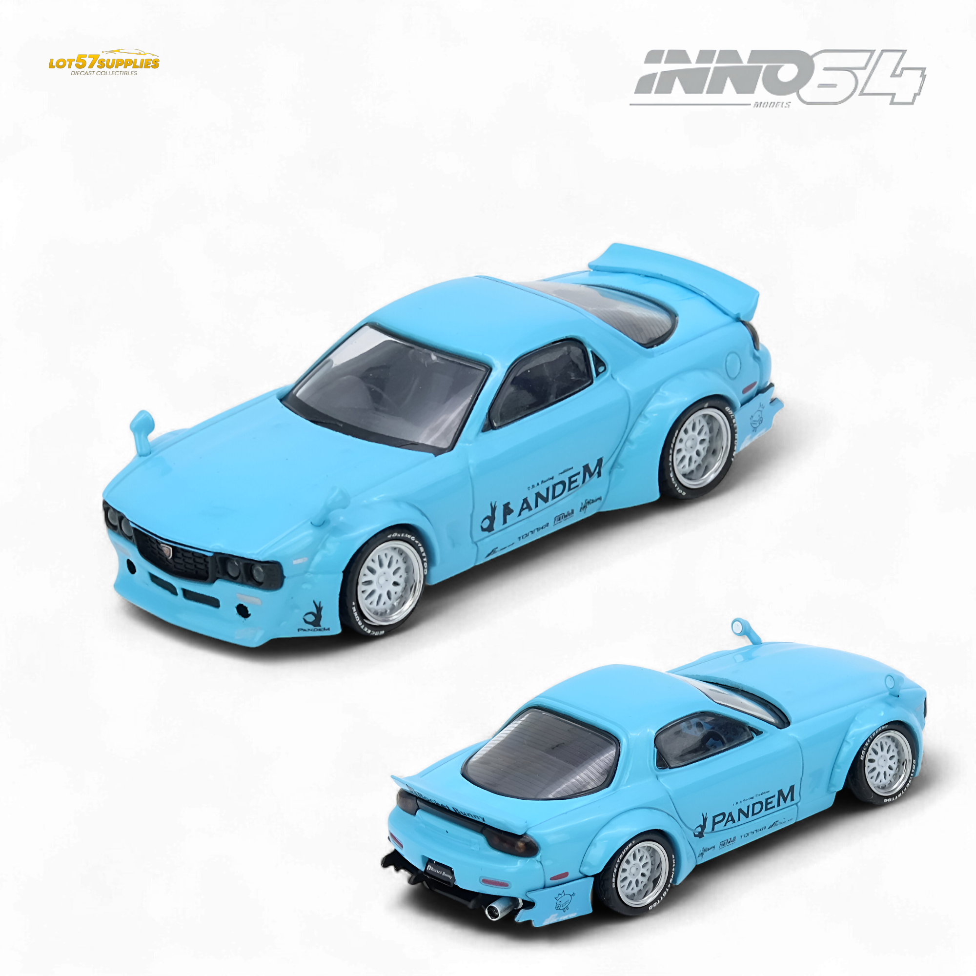 (Pre-Order) Inno64 Pandem Rocket Bunny RX7 FD3S - Tiff Blue 1:64 Main image