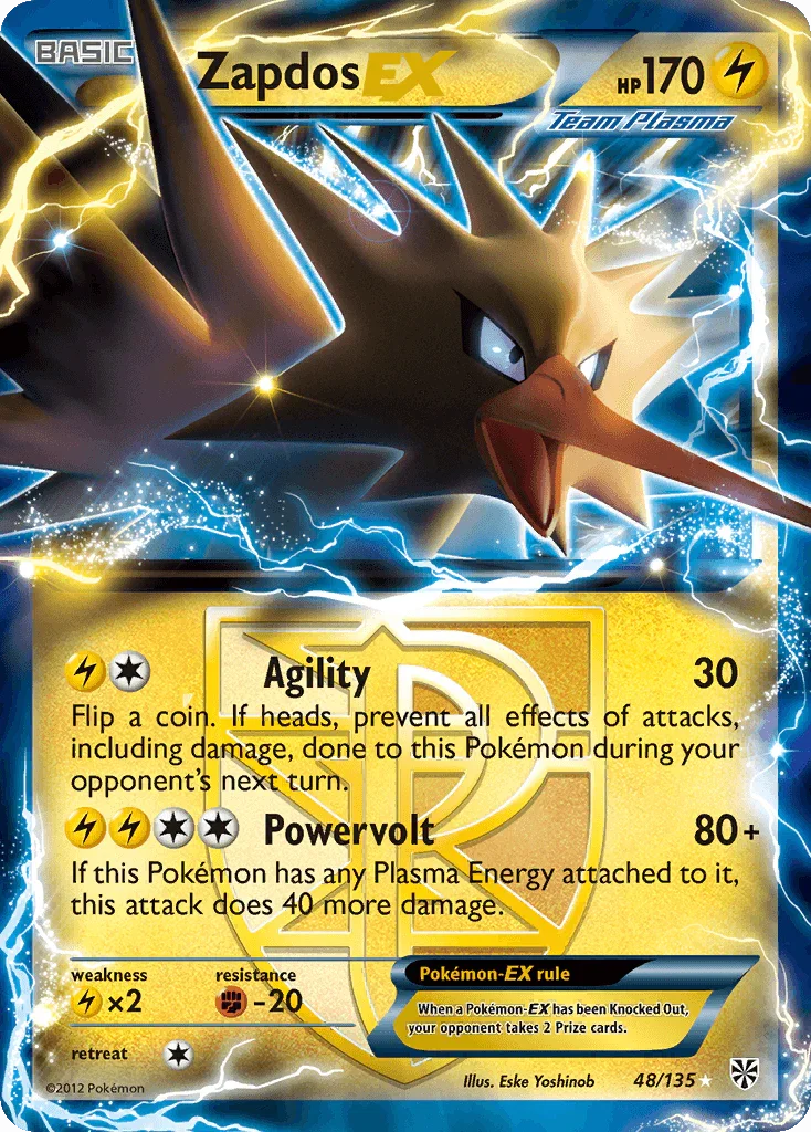 Zapdos EX (48/135) [Black & White: Plasma Storm] Main image
