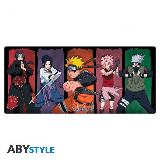 Naruto Shippuden Gaming Mouse Pad XXL Group Image 35" x 16" - Collectors World Toys Hover Image