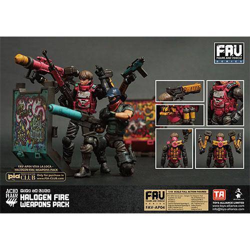 Acid Rain AV-AP04 Halogen Fire Weapon Set 1/18 Scale Action Figure Accessory -