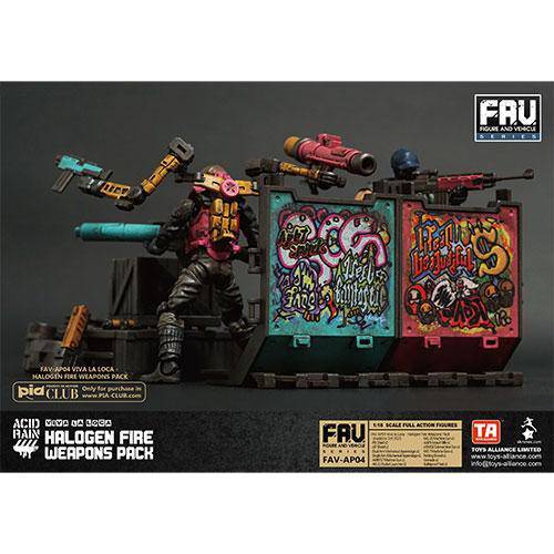Acid Rain AV-AP04 Halogen Fire Weapon Set 1/18 Scale Action Figure Accessory -