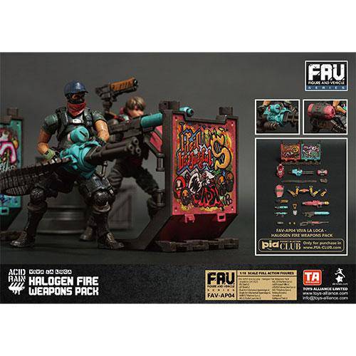 Acid Rain AV-AP04 Halogen Fire Weapon Set 1/18 Scale Action Figure Accessory