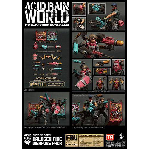 Acid Rain AV-AP04 Halogen Fire Weapon Set 1/18 Scale Action Figure Accessory -