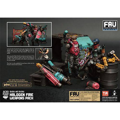 Acid Rain AV-AP04 Halogen Fire Weapon Set 1/18 Scale Action Figure Accessory -