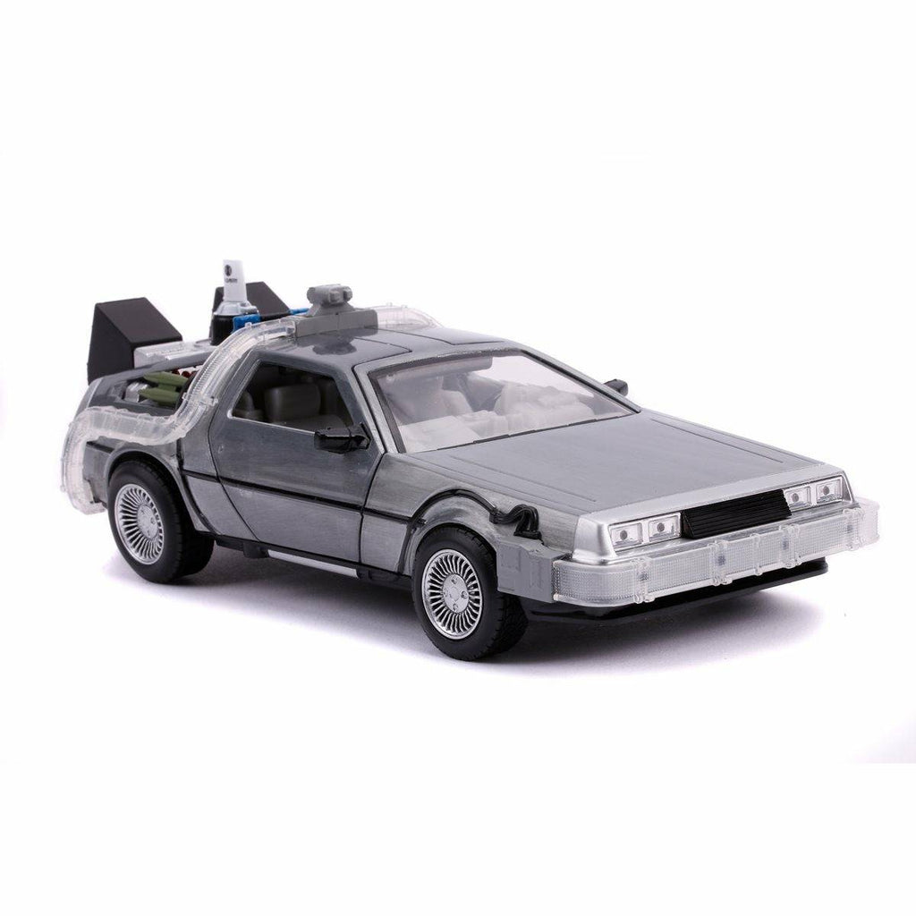 Jada Toys - Back to the Future Part II die-cast 1:24 scale "Hollywood Rides" light-up DeLorean Time Machine