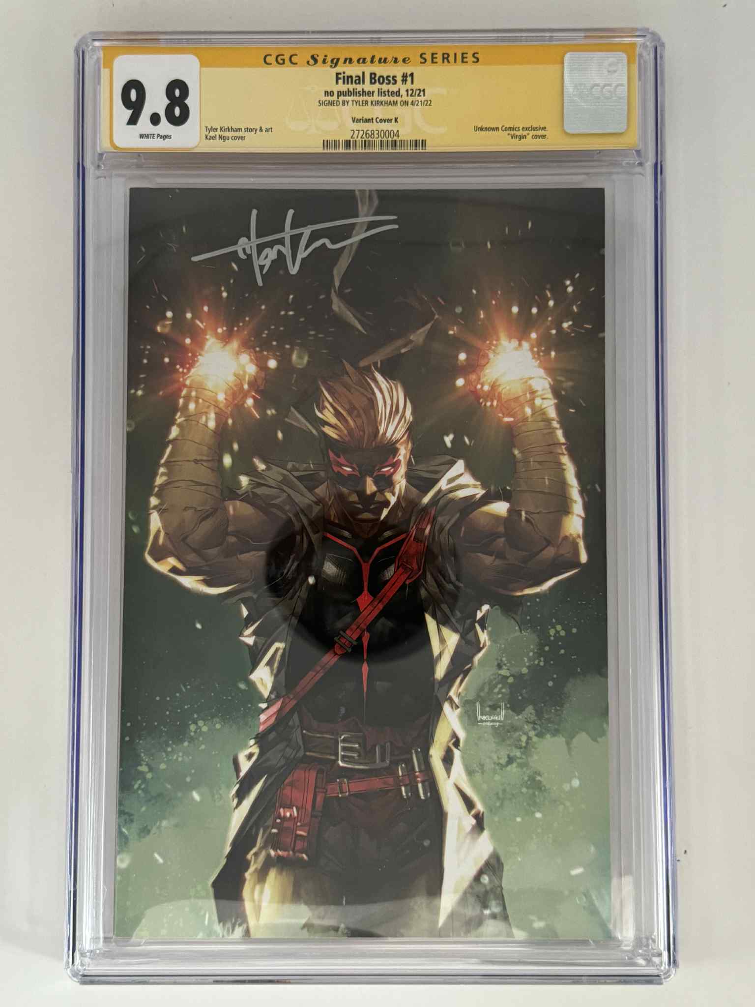 [Signed by Tyler Kirkham] Final Boss #1 CGC 9.8 Yellow Label Kael Ngu Exclusive Virgin Var Main image