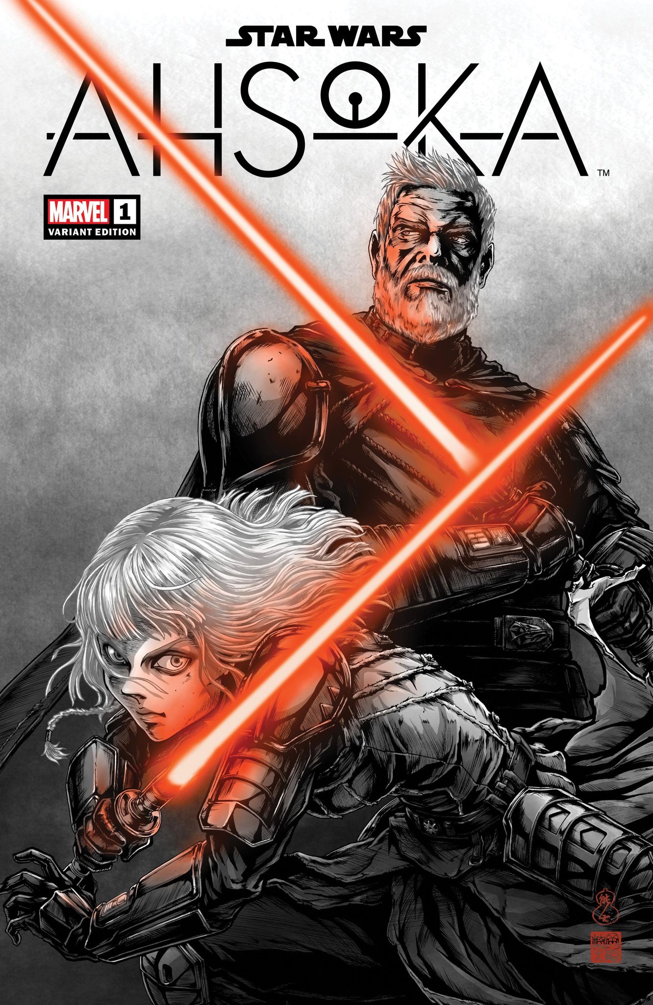 STAR WARS: AHSOKA #1 (TAKASHI OKAZAKI EXCLUSIVE VARIANT)(PART 1 OF 8 ~ BAYLAN SKOLL & SHIN HATI) Main image