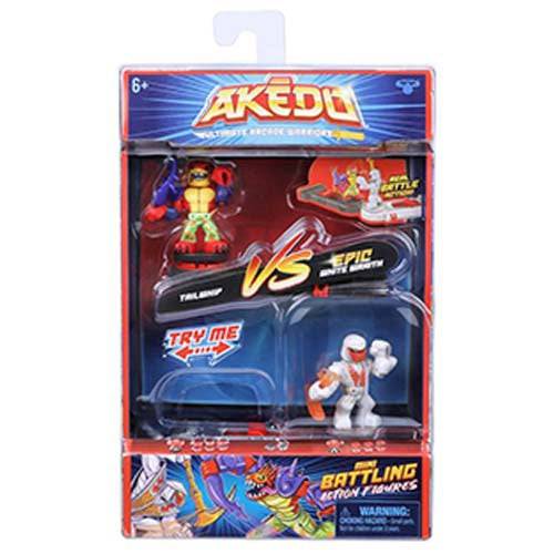 Akedo Ultimate Arcade Warriors - Mini Battling Action Figures - Select Figure(s) Tailwhip Vs. Epic White Wraith