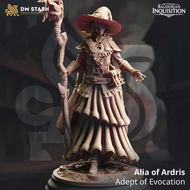 Alia of Ardris, Adept of Evocation (Female Human Wizard) Hover Image