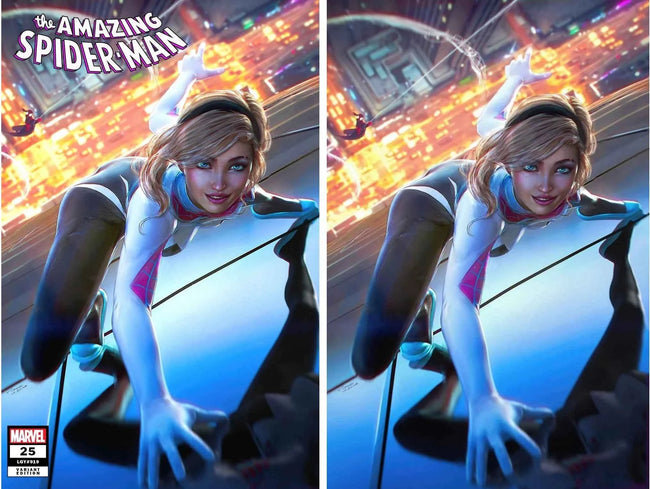 AMAZING SPIDER-MAN #25 (TIAGO DA SILVA EXCLUSIVE TRADE/VIRGIN VARIANT SET)(2023) Hover Image