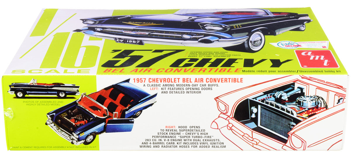 AMT - Skill 3 Model Kit 1957 Chevrolet Bel Air Convertible 2-in-1 Kit 1/16 Scale Model