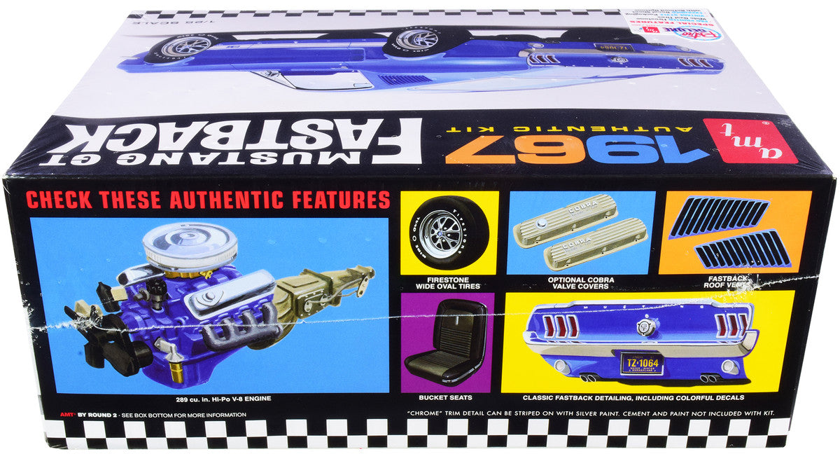 AMT - Skill 2 Model Kit 1967 Ford Mustang GT Fastback 1/25 Scale Model by AMT