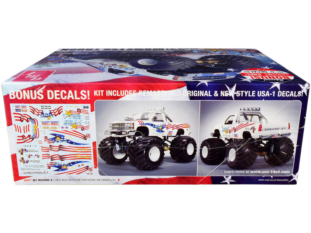 AMT - Skill 2 Model Kit Chevrolet Silverado "USA-1" Monster Truck 1/25 Scale Model by AMT