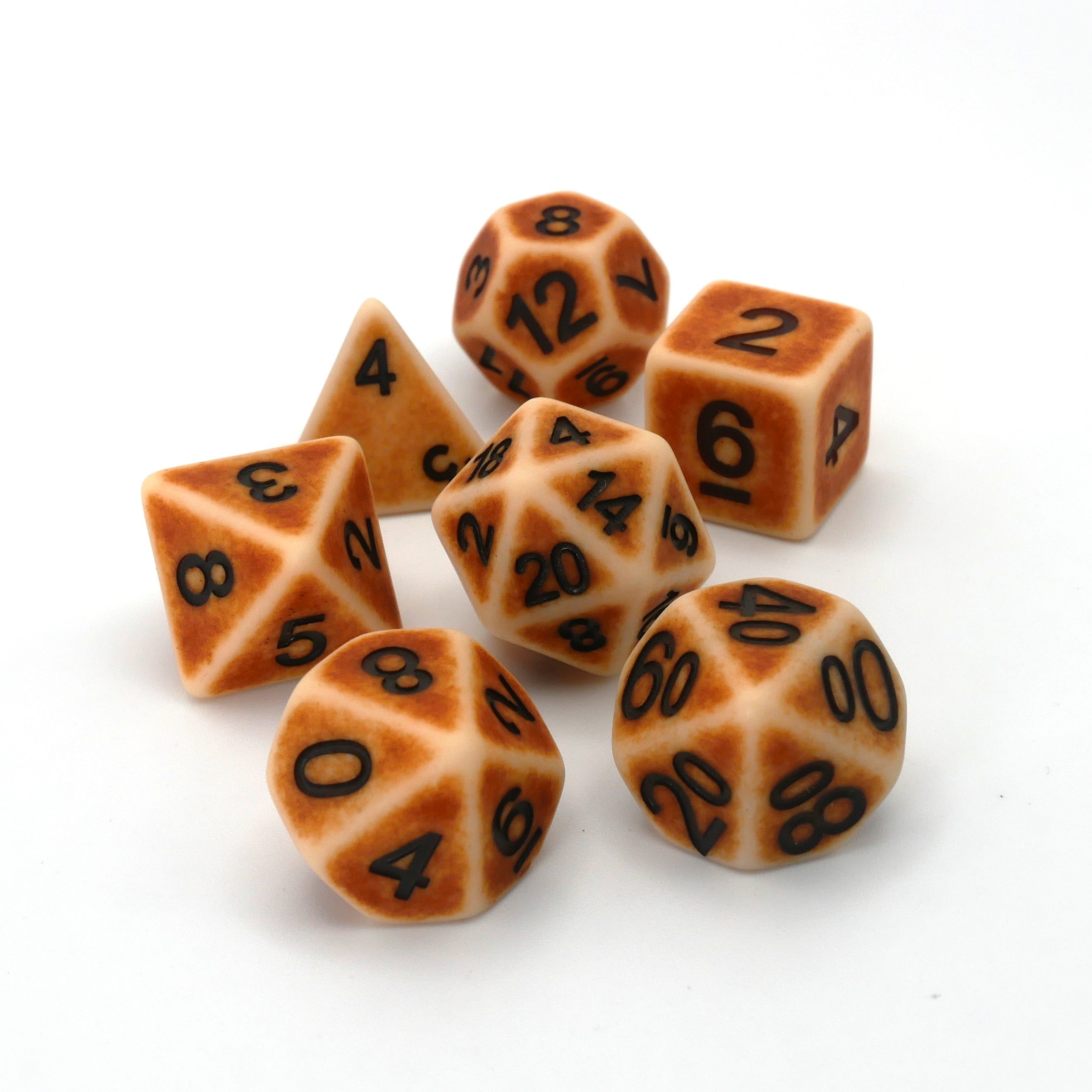Ancient Bone - 7 Piece DnD Dice Set | Acrylic RPG Gaming Dice Main image