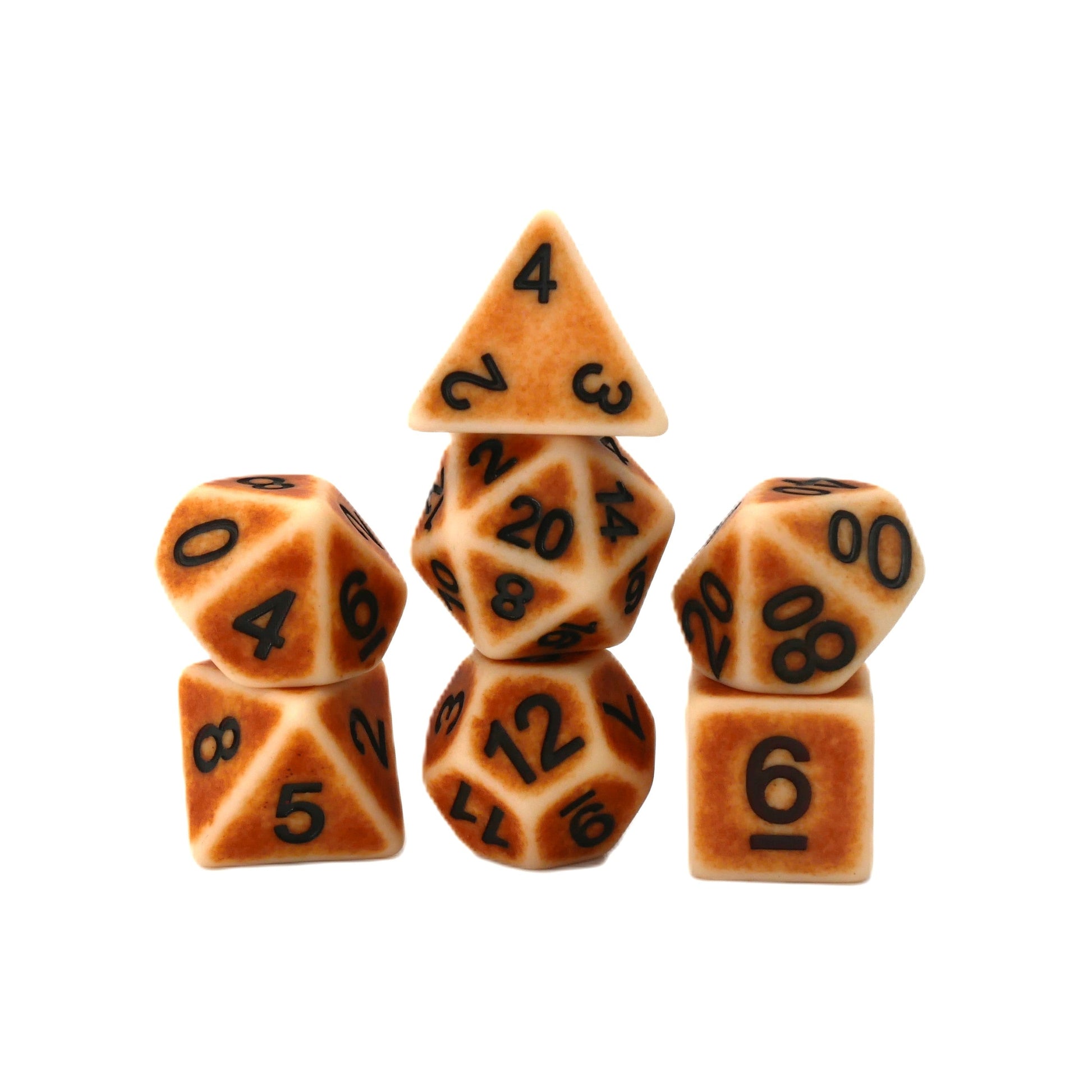 Ancient Bone - 7 Piece DnD Dice Set | Acrylic RPG Gaming Dice
