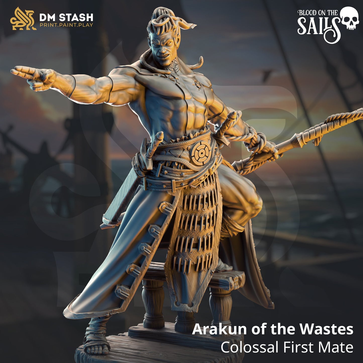 Arakun of the Wastes, Colossal First Mate (Male Goliath Pirate)