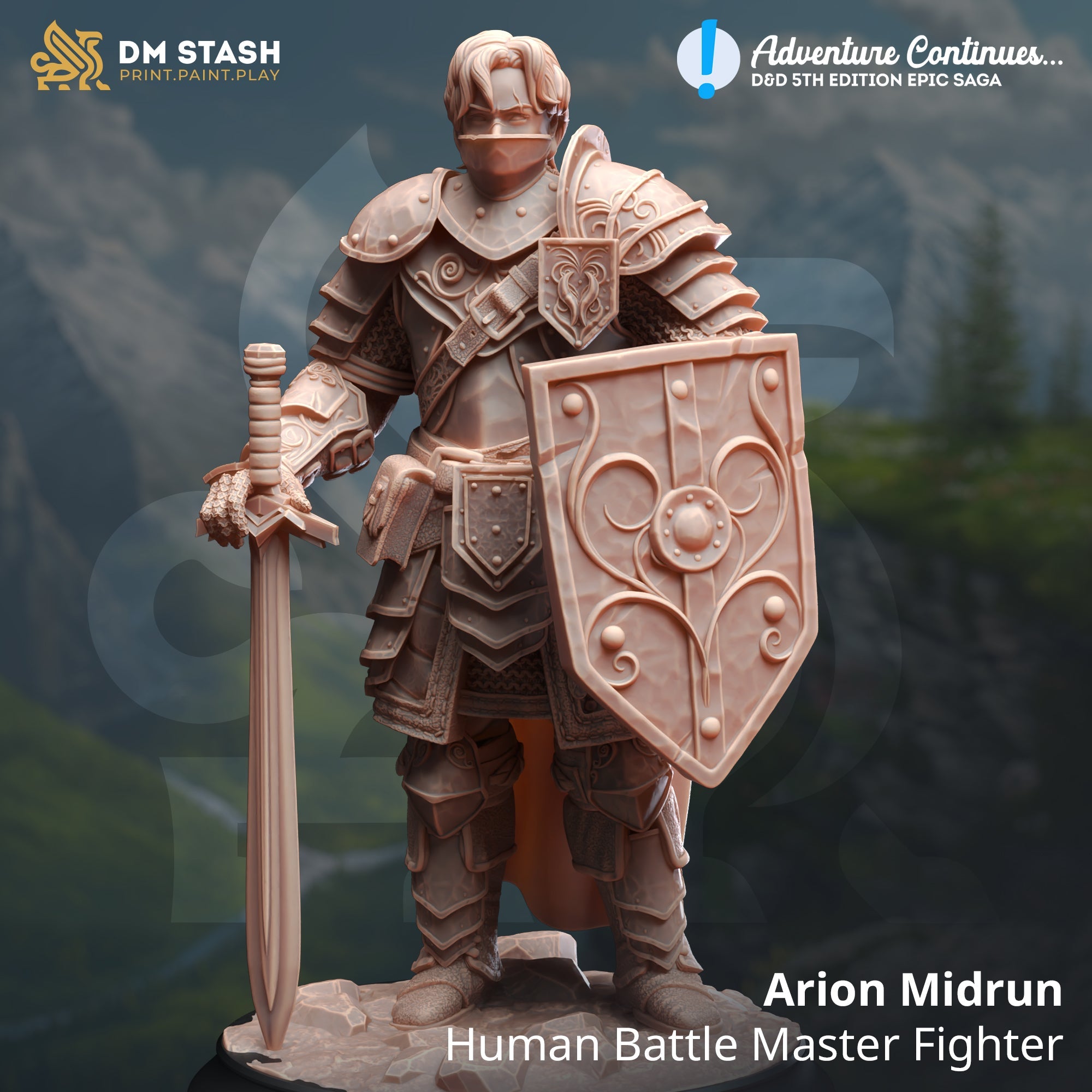 Arion Midrun, Battle Master (Male Human Fighter) Main image