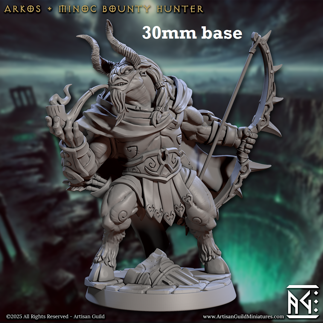 Arkos, Minoc Bounty Hunter (Male Minotaur Ranger) Main image