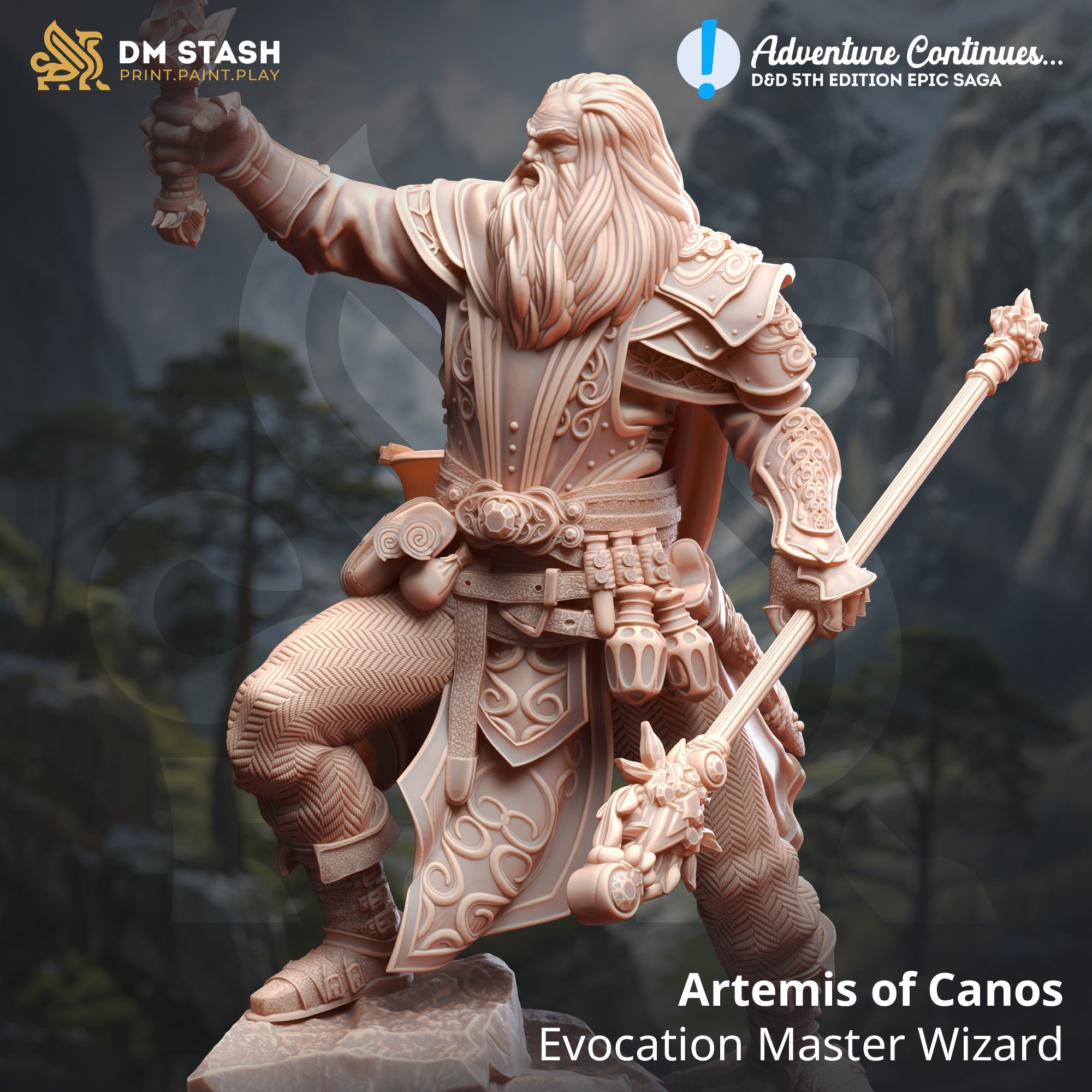 Artemis of Canos, Evocation Master Wizard (Male Human Wizard) Main image