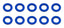5.5 X .5mm Ball Stud Washer Blue Aluminum (10)
