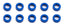 Ballstud Washers 5.5 x 2.0mm Blue Aluminum (10)