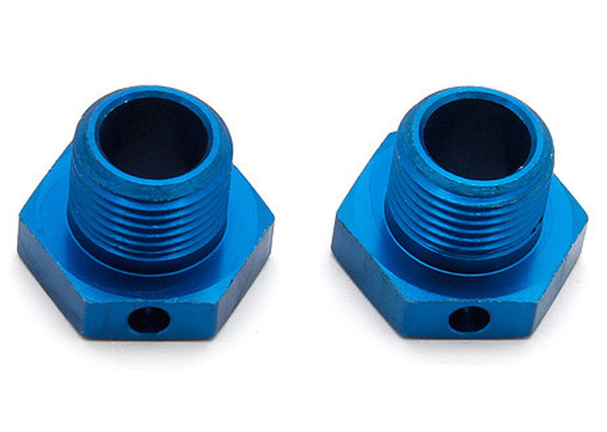 FT 17mm Wheel Hexes, +0mm, Blue Aluminum