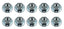 Nuts, M4 Serrated Wheel Nuts