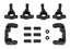 RC10B6.4 -1mm Scrub Caster and Steering Blocks, Carbon