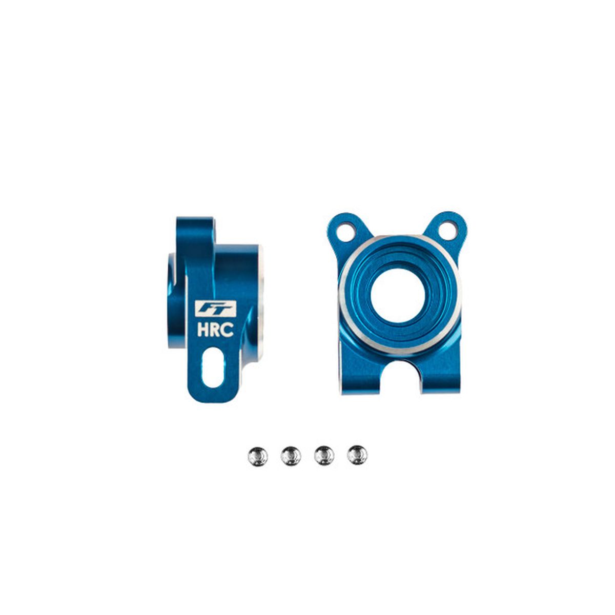 RC10B7 FT Aluminum Hrc Rear Hubs -4 Offset, Blue
