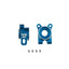 RC10B7 FT Aluminum Hrc Rear Hubs -4 Offset, Blue