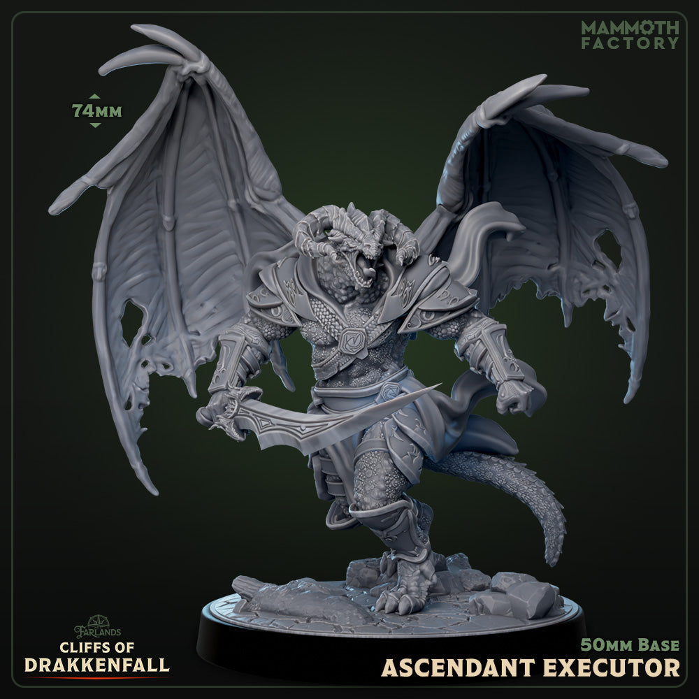 Ascendant Executor (Male Winged Dragonborn Commander)
