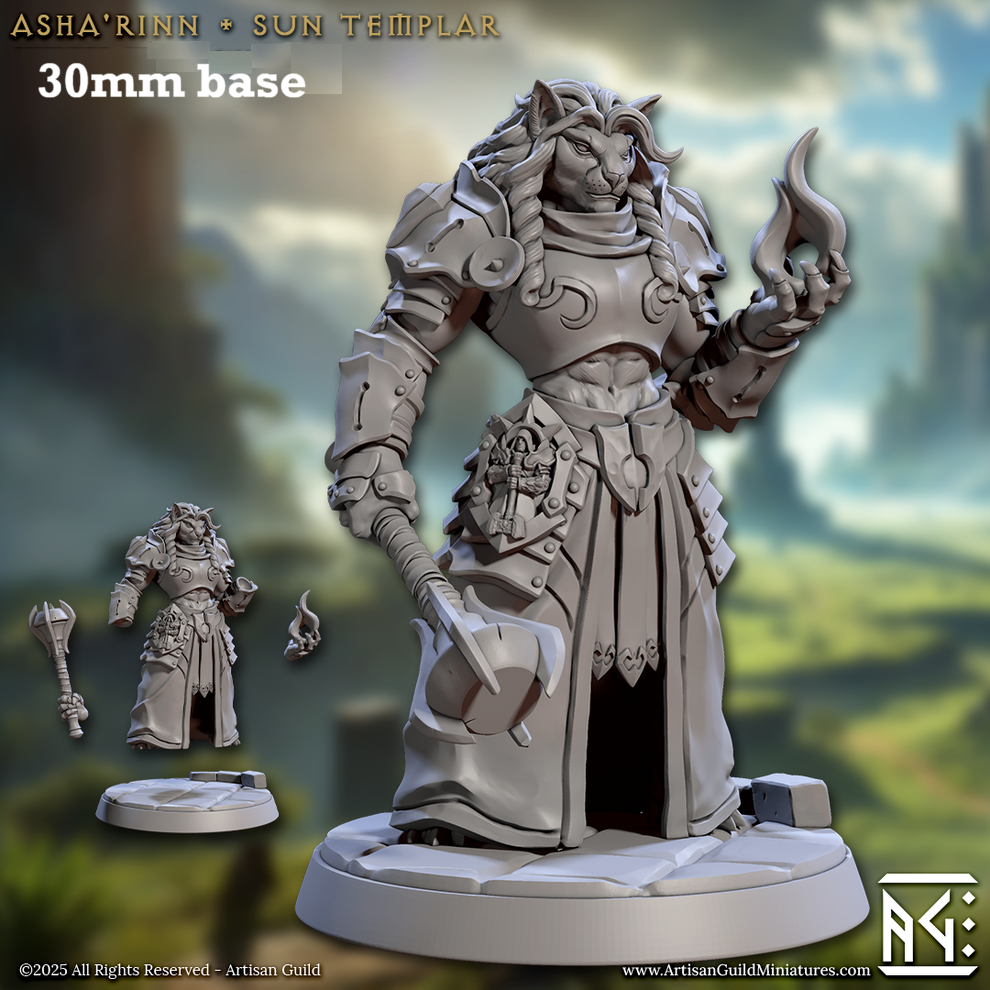 Asha'rinn, Sun Templar (Female Leonin Paladin) Main image