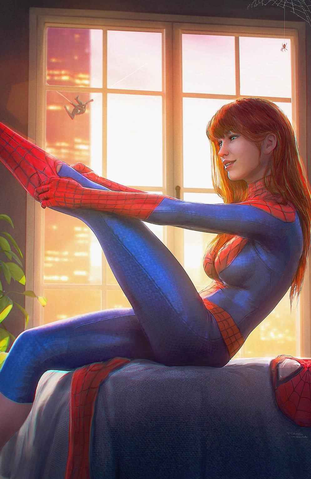 AMAZING SPIDER-MAN #27 (TIAGO DA SILVA EXCLUSIVE VIRGIN VARIANT)(2023) COMIC BOOK Main image