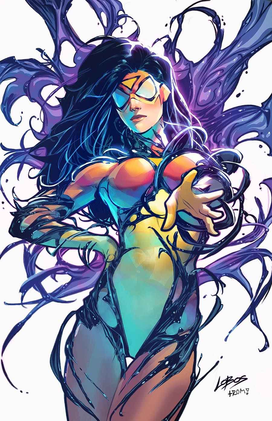 AMAZING SPIDER-MAN #34 (LOBOS EXCLUSIVE VENOMIZED SPIDER-WOMAN VIRGIN VARIANT) COMIC BOOK Main image