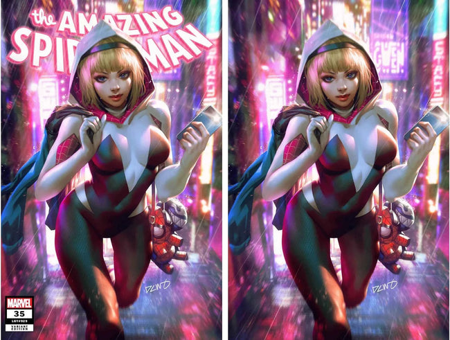 AMAZING SPIDER-MAN #35 (DERRICK CHEW EXCLUSIVE SPIDER-GWEN TRADE/VIRGIN VARIANT SET) Hover Image