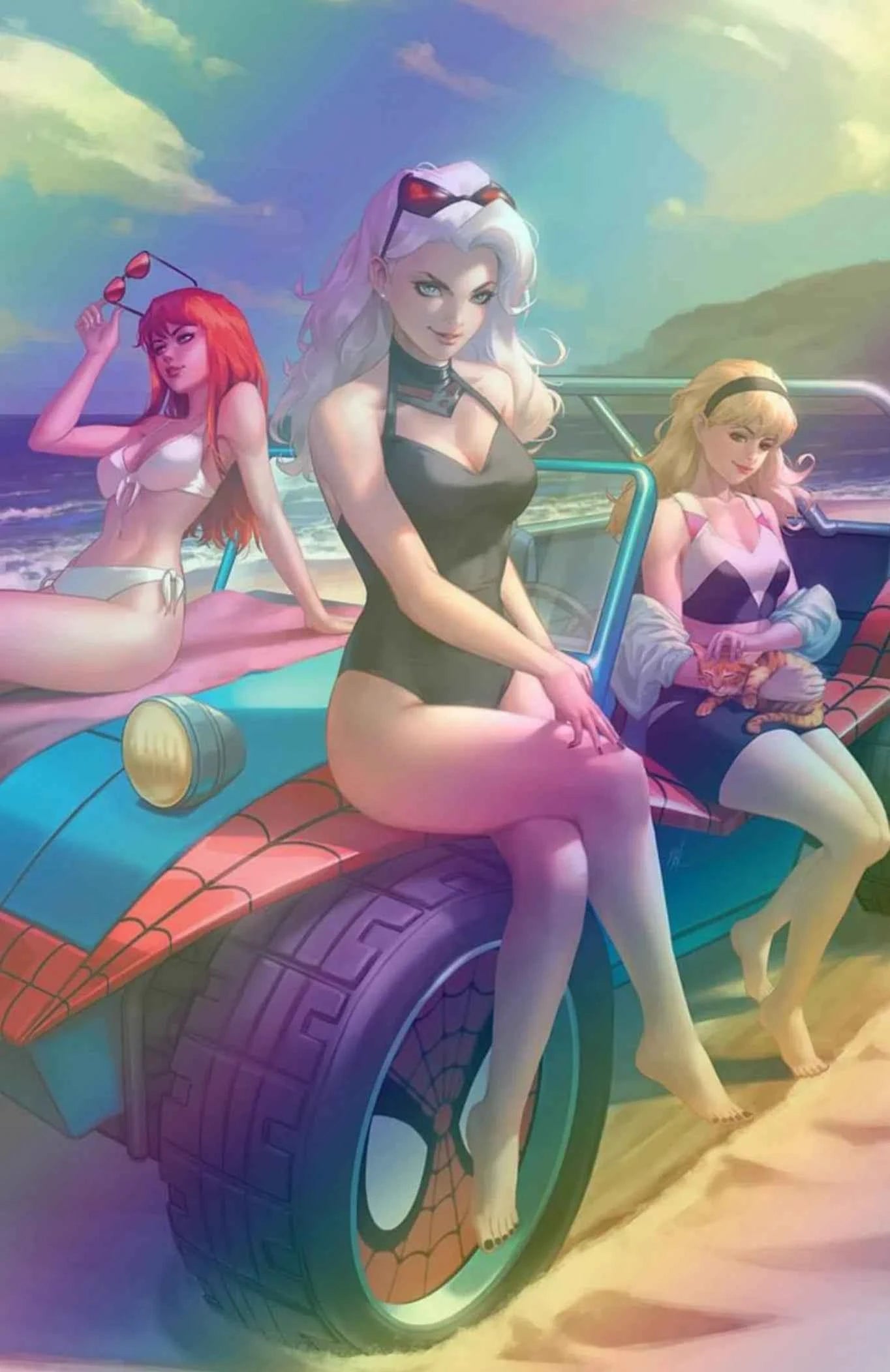 AMAZING SPIDER-MAN #42 (EJIKURE MEGACON EXCLUSIVE BEACH PARTY FOIL VIRGIN VARIANT)