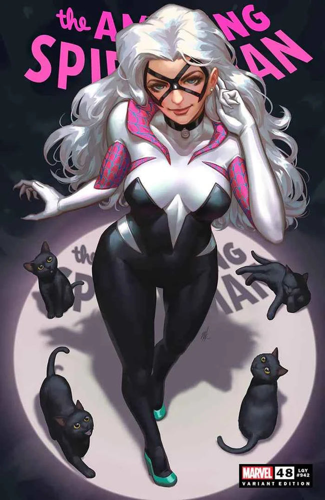 AMAZING SPIDER-MAN #48 (EJIKURE EXCLUSIVE BLACK CAT/SPIDER-GWEN MASH-UP VARIANT) COMIC BOOK Hover Image