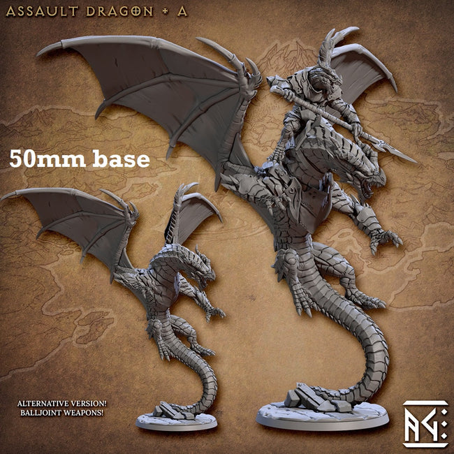 Assault Dragon: Sculpt A (Wild or Mounted Dragonrider Cavalry Unit) Hover Image