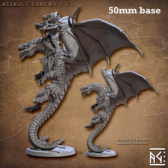 Assault Dragon: Sculpt C (Wild or Mounted Dragonrider Cavalry Unit) Hover Image