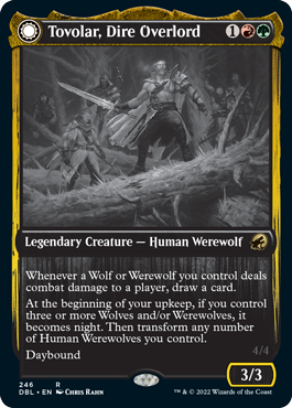 Tovolar, Dire Overlord // Tovolar, the Midnight Scourge (DBL-246) - Innistrad: Double Feature: (Double Faced Transform)