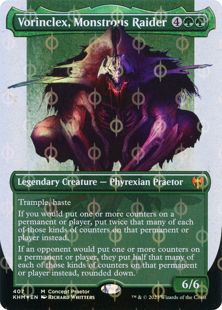 Vorinclex, Monstrous Raider (ONE-407) - Kaldheim (Borderless) Foil